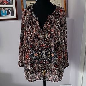 Multi coloured blouse in excellent condition
